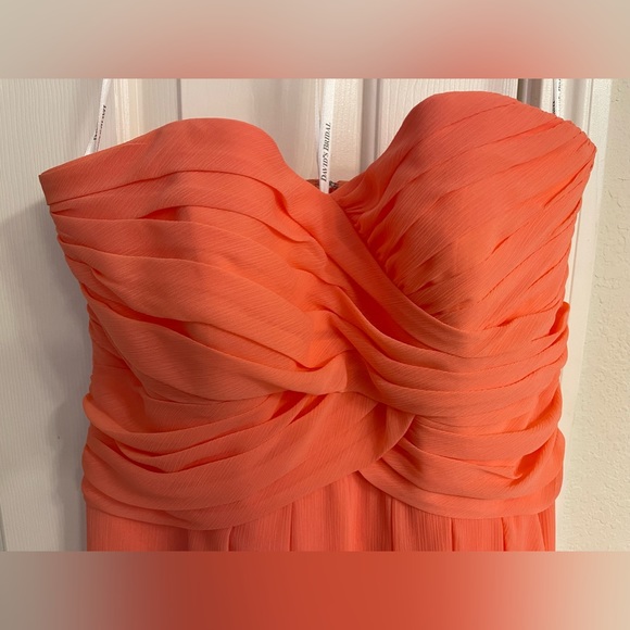 David’s Bridal coral bridesmaid dress size 12 - Picture 3 of 5